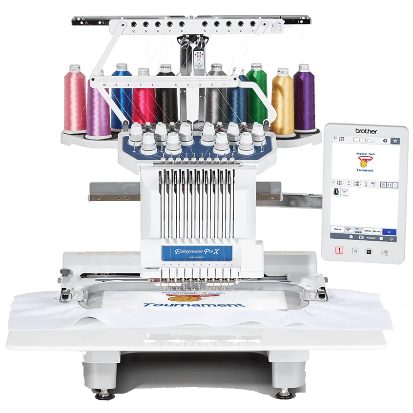 Brother Stickmaschine PR1055X — 1 Kopf, 10 Nadeln, 360 × 200 mm